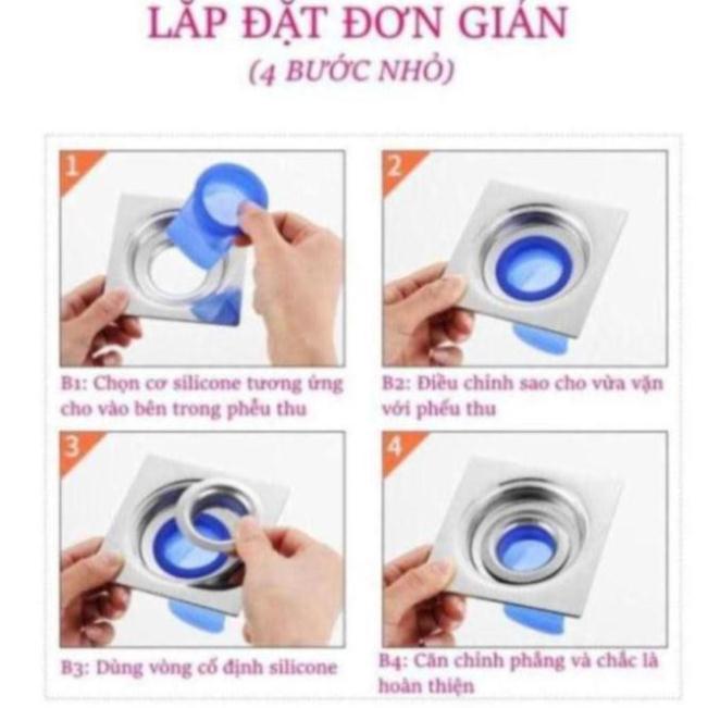 Ngăn Mùi Hôi Cống Ngăn Mùi Thoát Sàn Silicon-Nút Bịt Ống Cống Chống Hôi Hiệu Quả 100%