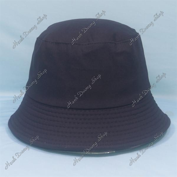 Nón tai bèo mũ bucket vành nhỏ thêu chữ Nínn - Đen