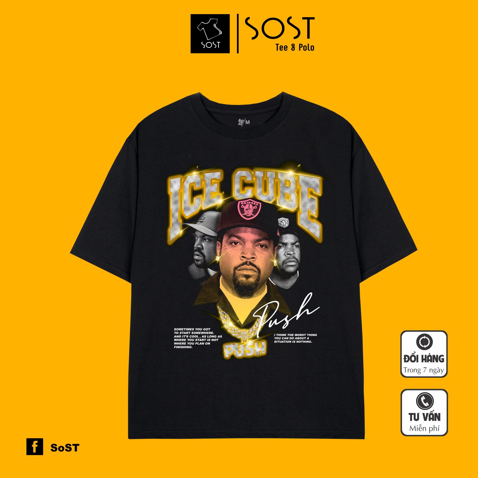 Áo Thun Rapper Form Rộng Tay Lỡ, Áo Phông Unisex Ice Cube