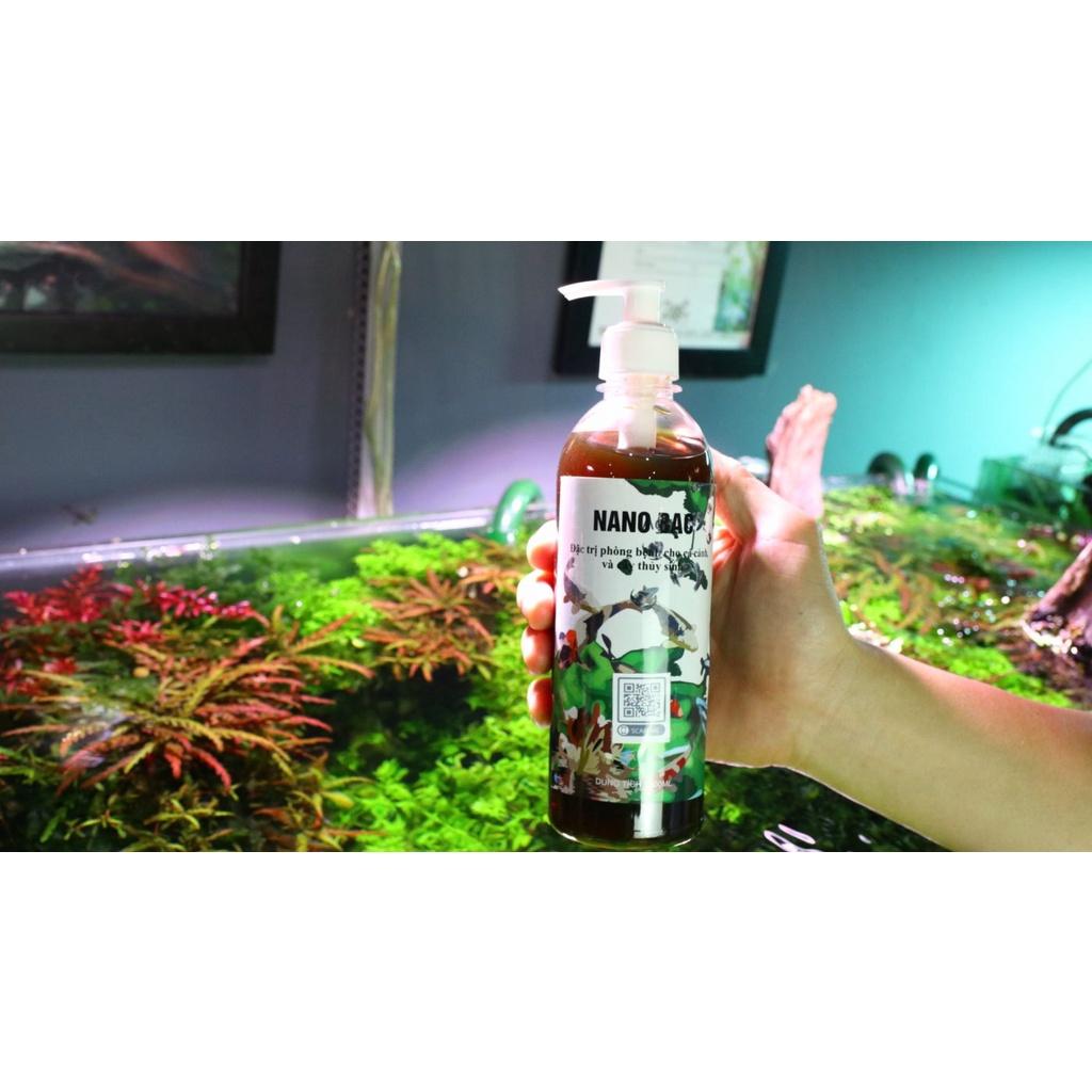 Dung dung dịch NANO bạc cho bể cá, bể thủy sinh