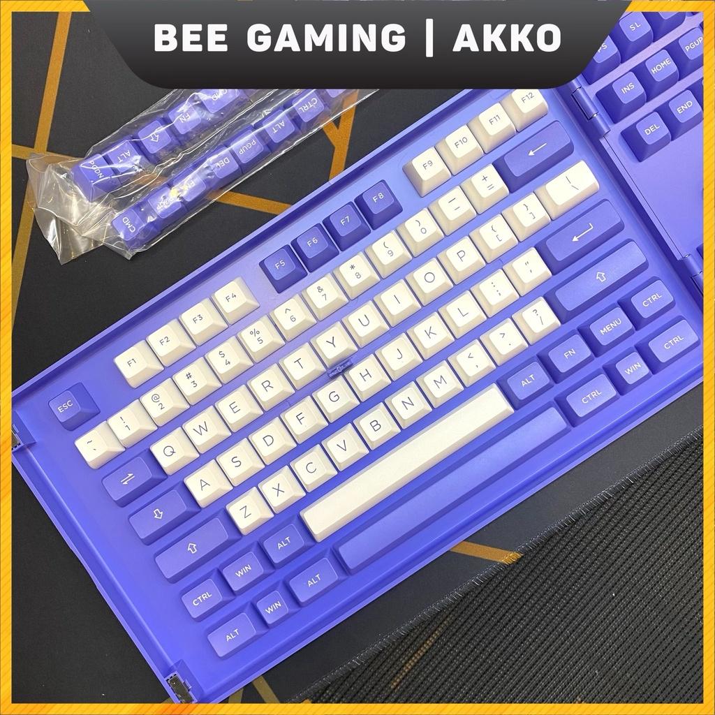 Bộ keycap chính hãng AKKO - Very Peri (PBT Double Shot / ASA Profile / 197 nút)