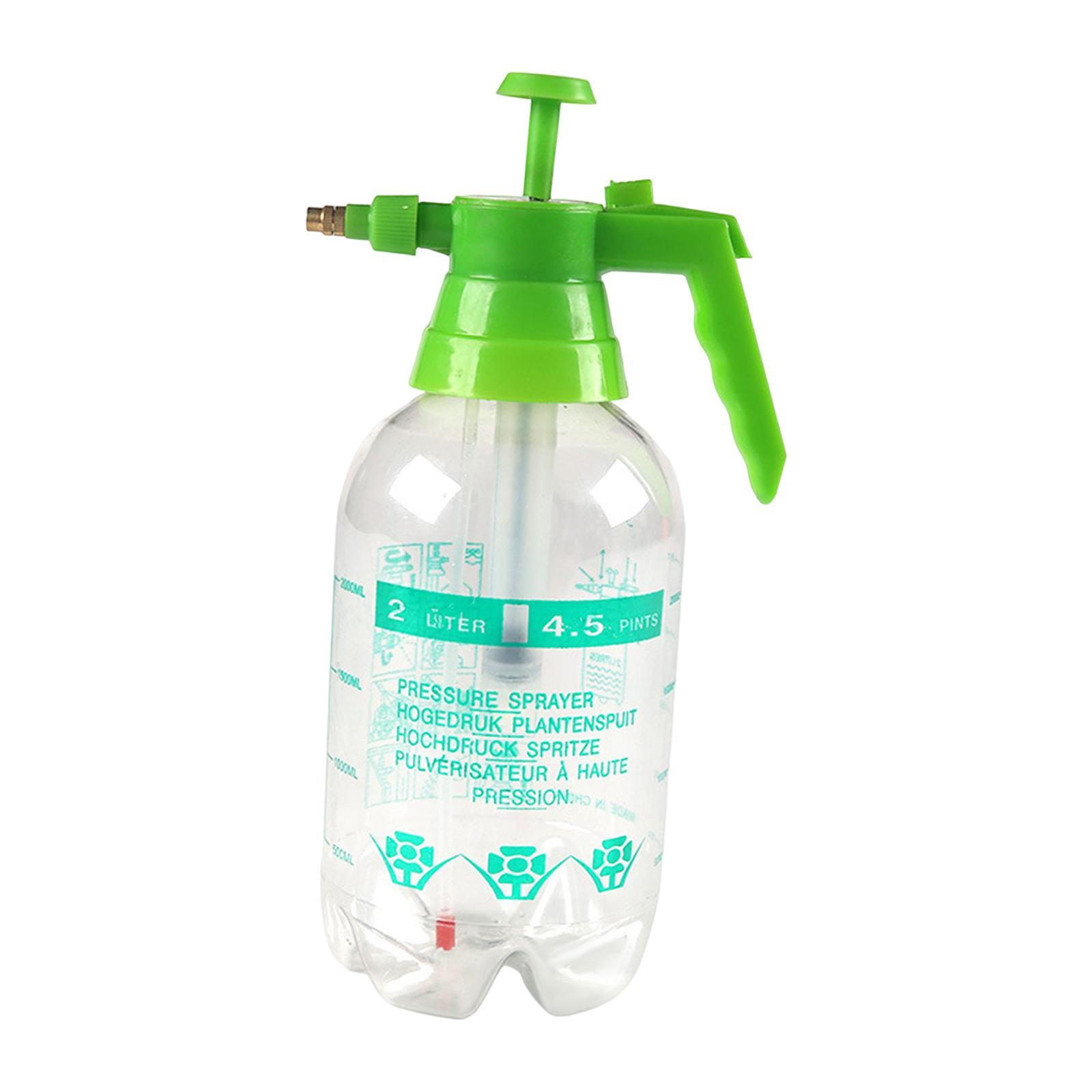 Manual Garden Sprayer Hand Pressure Pump Sprayer Adjustable Brass Nozzle 0.5 Gal 2L