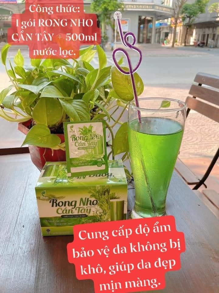 Rong nho cần tây diệp lục tảo xoắn organic