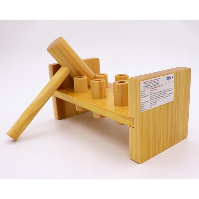 Đồ chơi búa đập cọc gỗ, đồ chơi đập cọc gỗ rèn kĩ năng thể lực thể chất giáo dục cho bé
