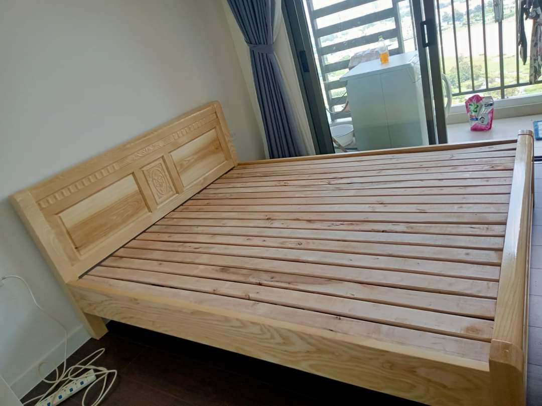Giường ngủ gỗ sồi nga cao cấp nhiều kích thước