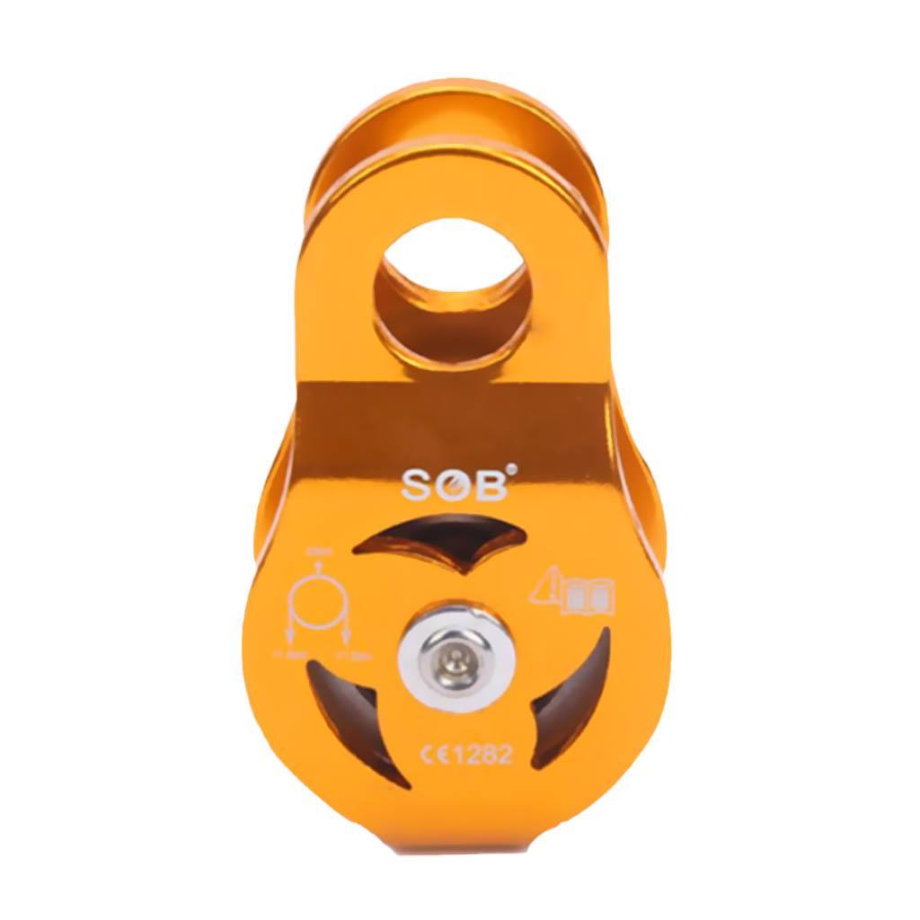 2pcs 23KN Durable Fixed Single Pulley for 8-13mm Rope Arborist Tree Rock Climbing Outdoor Rappelling
