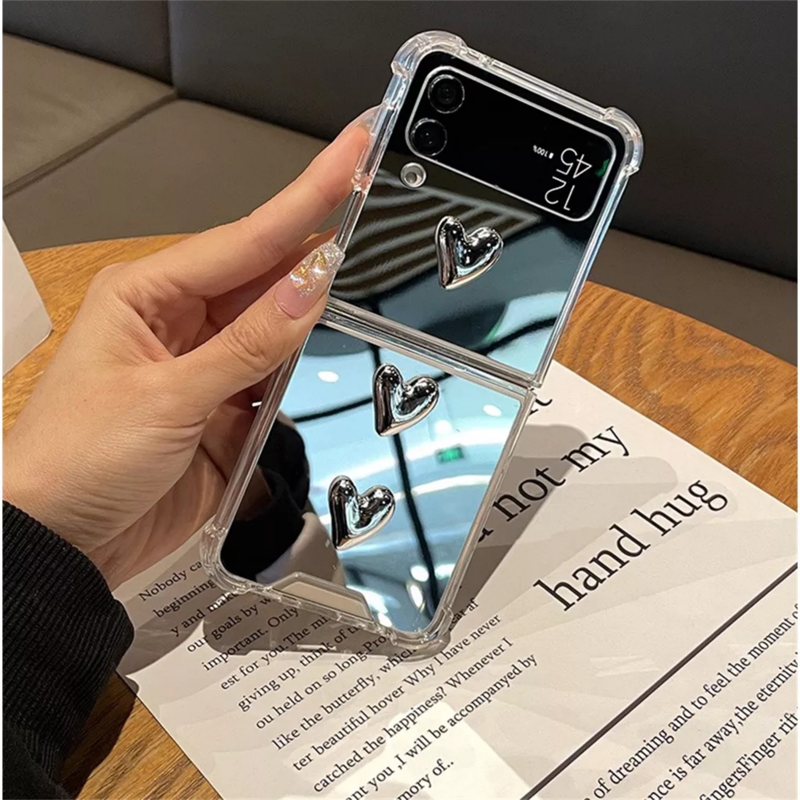 Ốp lưng cho samsung Zflip5 - Zflip3 - Zflip4 - Z flip5 - Z flip 3 - flip 4 - Z flip3 - Z flip4 5G tráng gương siêu dễ thương