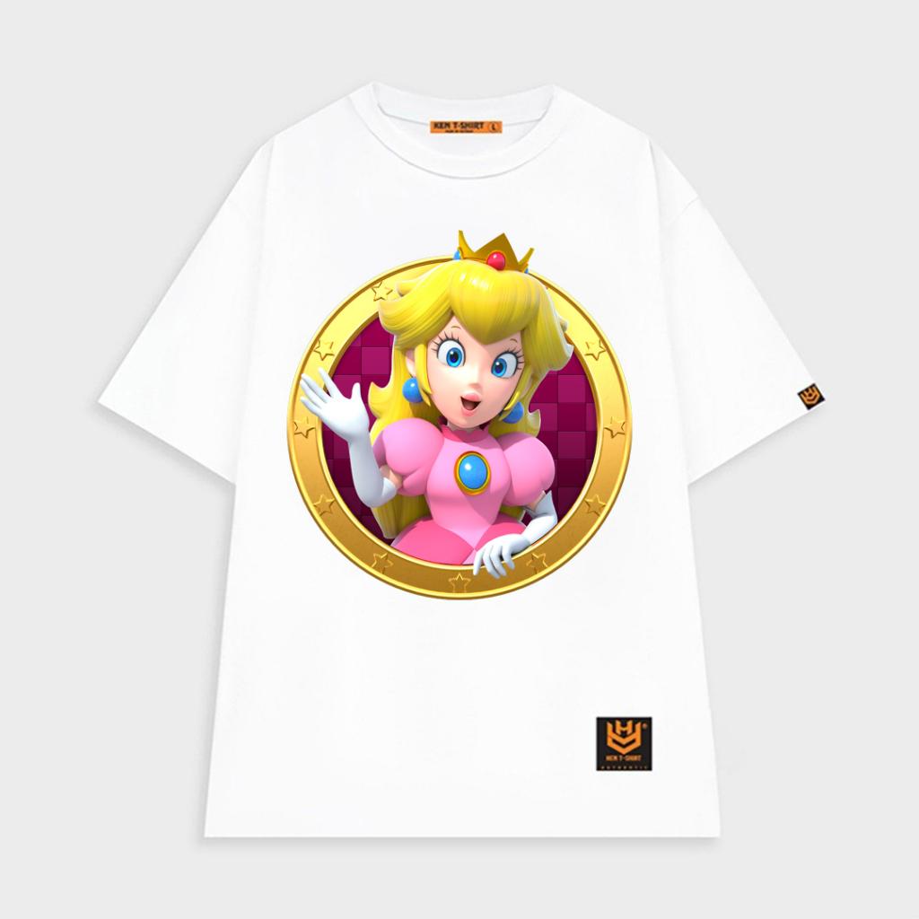 Áo thun tay lỡ unisex công chúa Peach game super Mario vui nhộn BND27