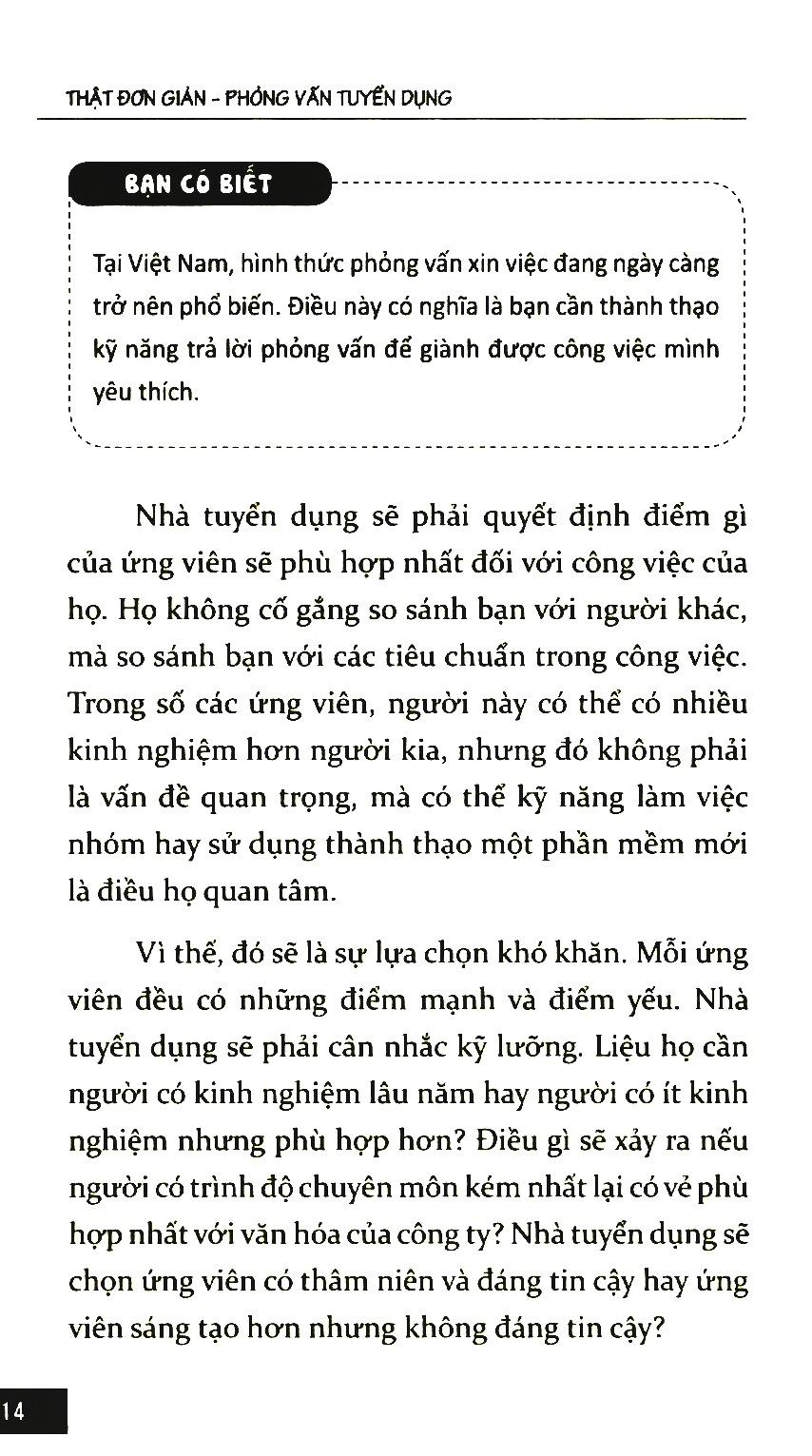 Thật Đơn Giản - Phỏng Vấn Tuyển Dụng (Tái Bản 2018)