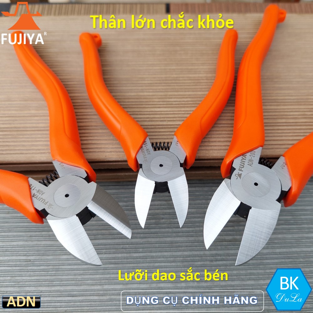 Kìm cắt dây lưỡi tròn đa năng 200mm Fujiya ADN-200 Công nghệ Nhật Bản