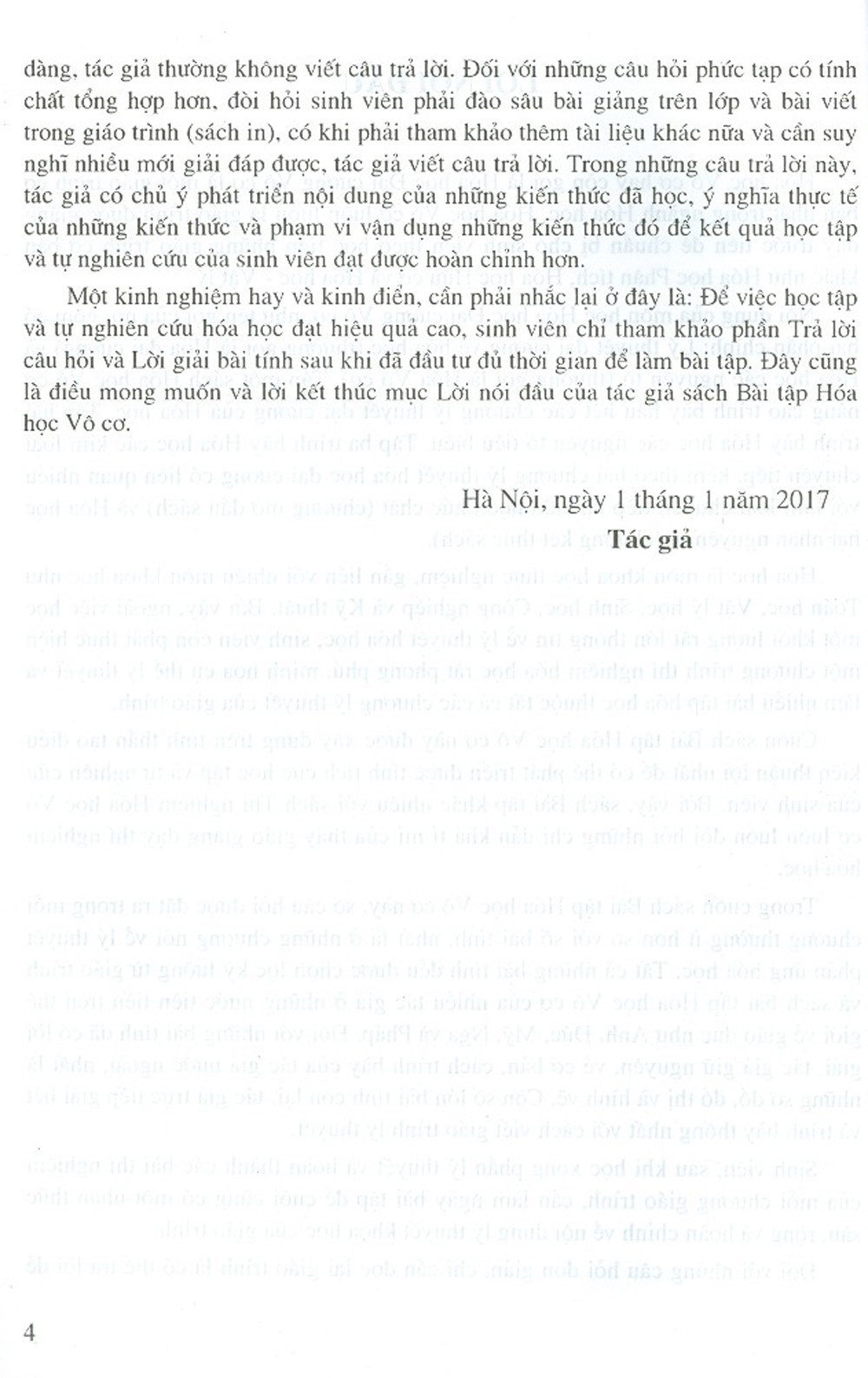 Bài Tập Hóa Học Vô Cơ - Quyển I - Lý Thuyết Đại Cương Về Hóa Học (Tái bản năm 2020)