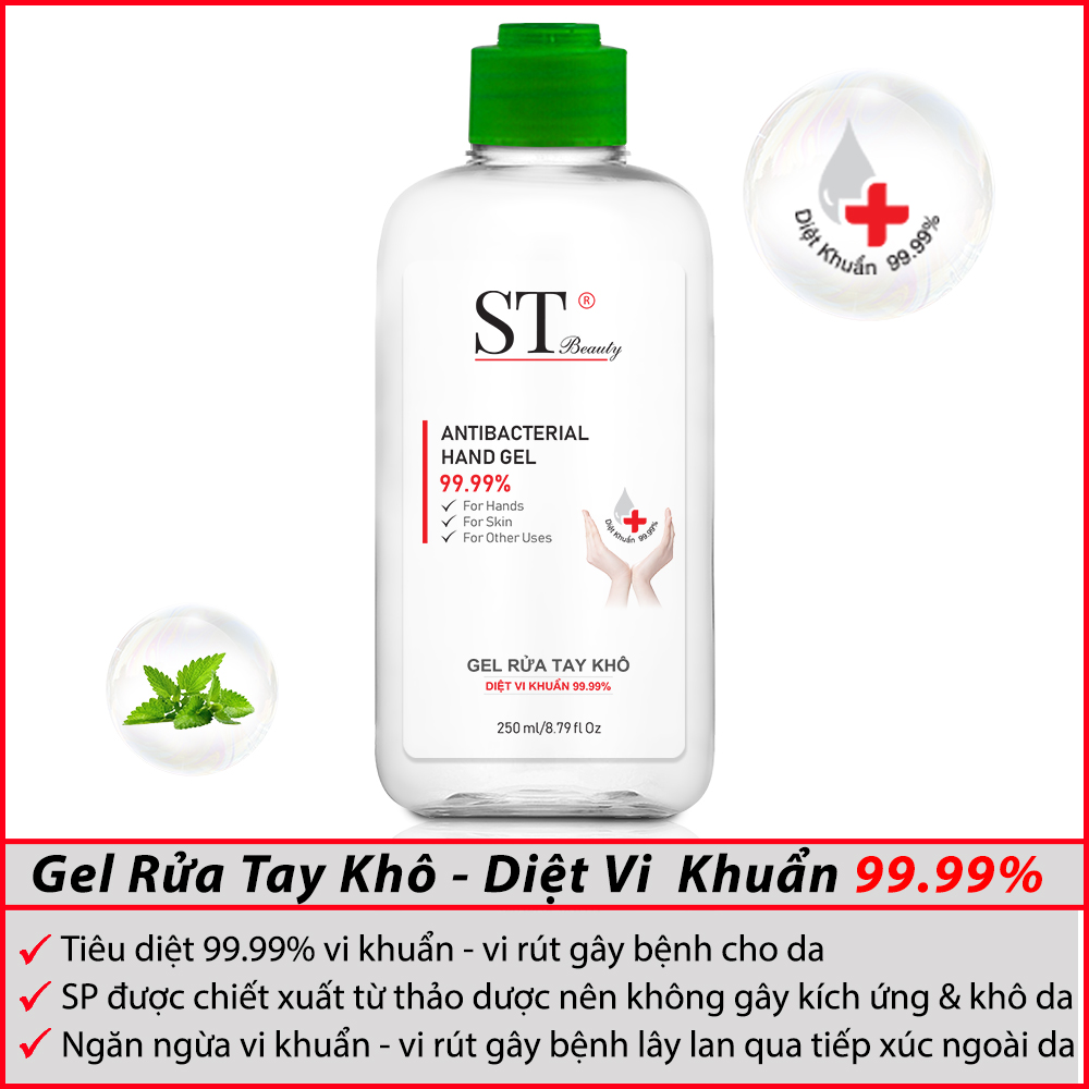 Combo 2 Chai Gel Khô Diệt Khuẩn  - Ngăn Ngừa Virus – Hiệu Quả 99.99% 250ml – SP có thành phần Cồn Hữu Cơ Tự Nhiên nên làm Mềm Mịn &amp; Cân Bằng Độ Ấm của da – Được Cấp CBCL bởi Sở Y Tế TPHCM &amp; VINACONTROL kiểm định chất lượng đạt chuẩn