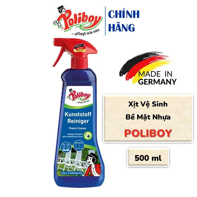 Xịt Làm Sạch Ốp Nhựa Xe Máy, Ô Tô POLIBOY Vệ Sinh Bề Mặt Nhựa, Chống Bám Bụi Bẩn 500ml