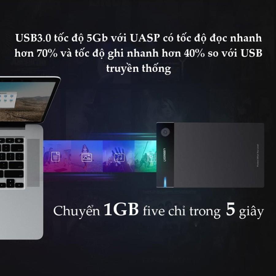 Ugreen 50422 - Hộp đựng ổ cứng 3.5 inch hỗ trợ 10 TB chính hãng - Hàng Chính Hãng