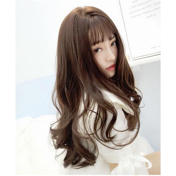 Tóc giả gợn nhẹ mái thưa Wina-9144