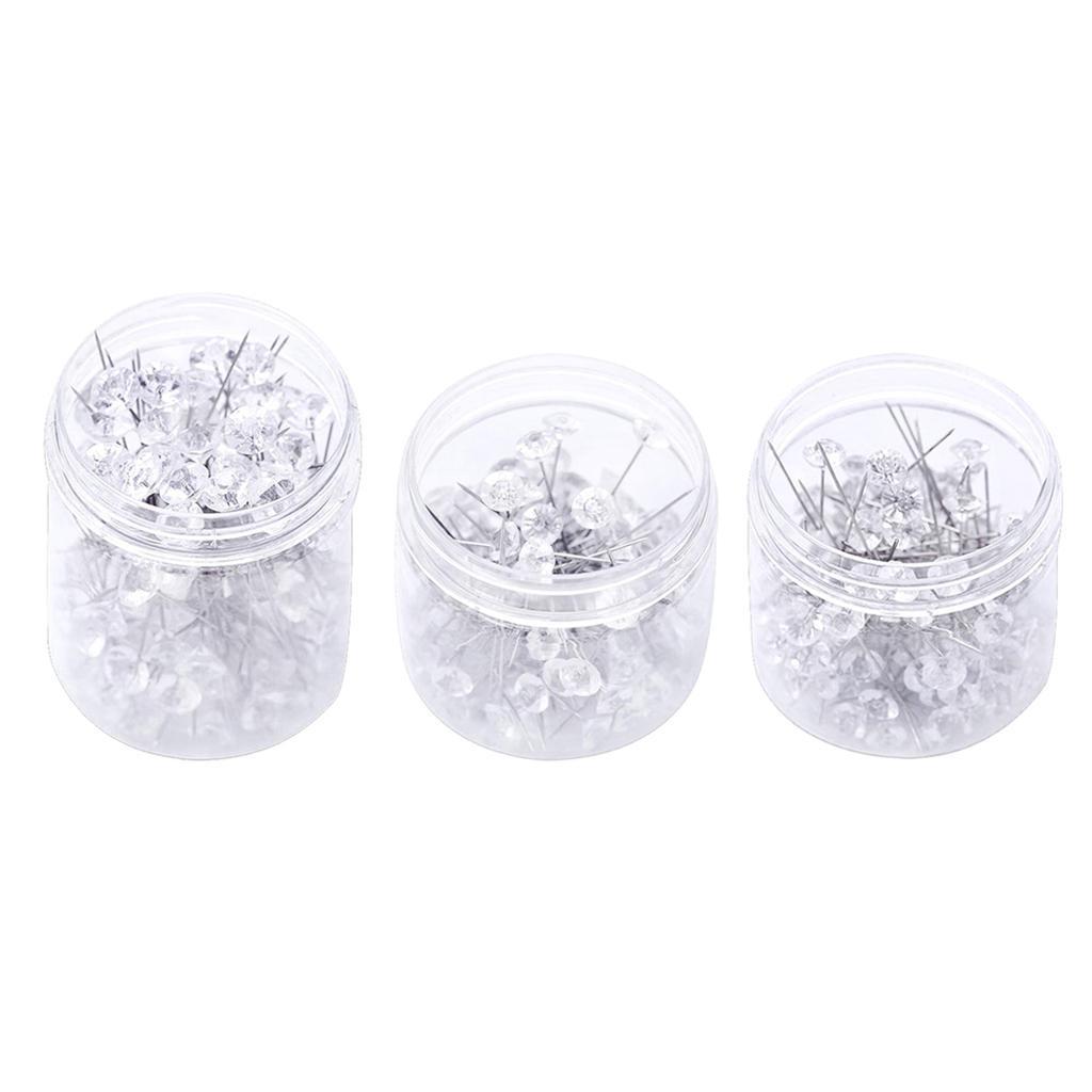100x Diamond Head Sewing Pin Florists Pins Buttonhole Wedding Craft 8×52mm