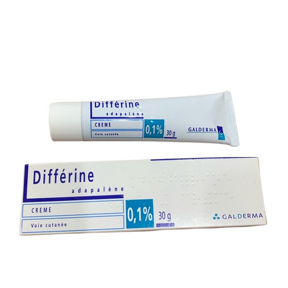 Kem hỗ trợ giảm mụn Differin Cream 0.1% Adapalene tuýp 30 gram(Hàng nội địa Pháp)