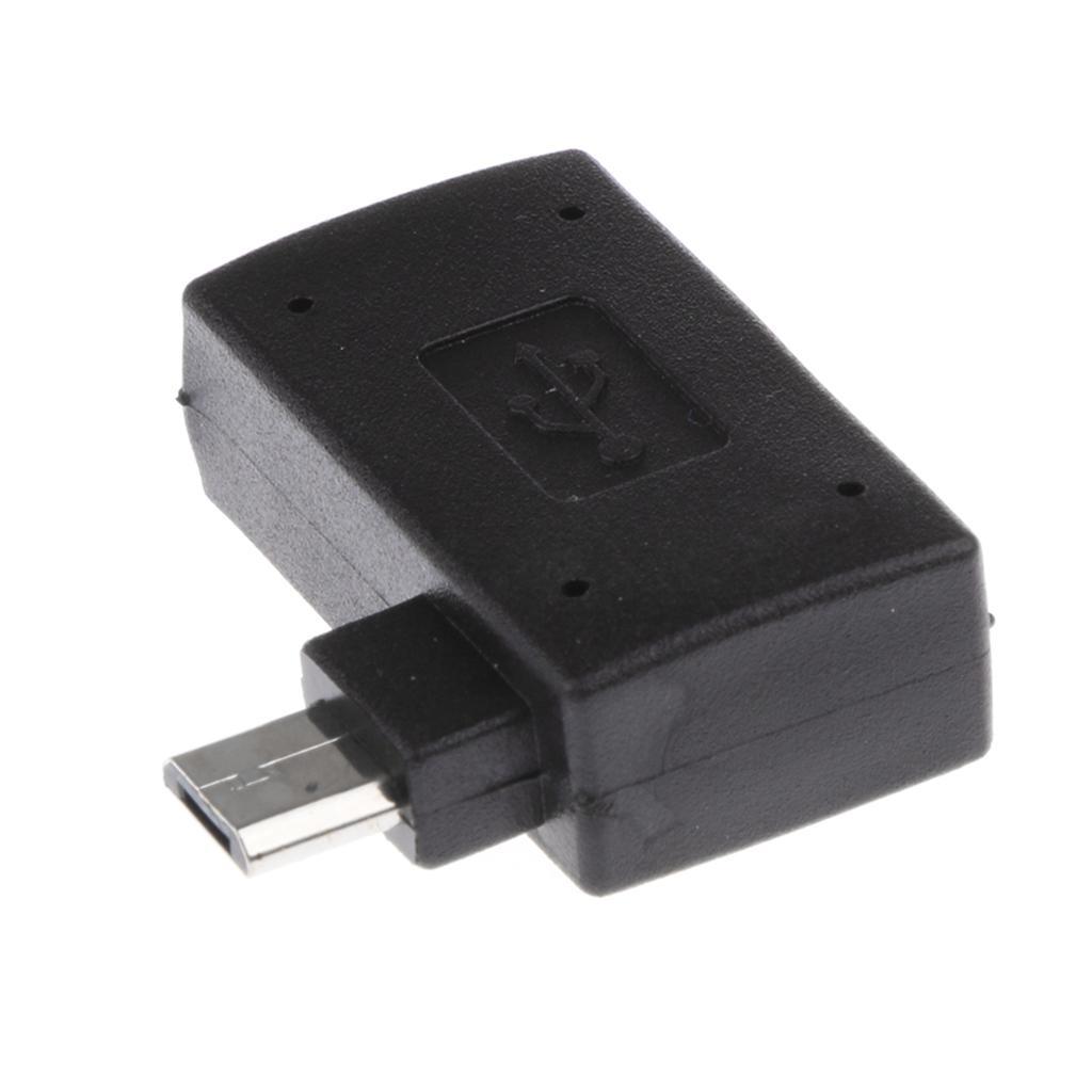 3 Pieces 90 Degree Right Angle Micro USB 2.0 OTG Host Adapter With USB Power