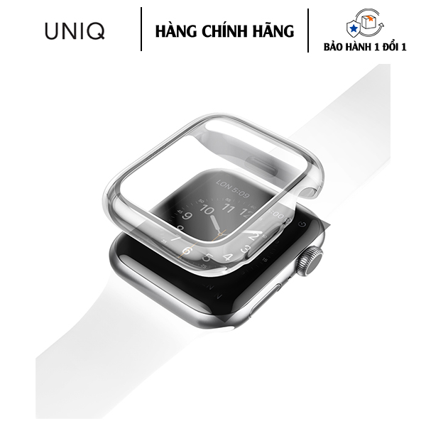 Ốp Lưng Cho Apple Watch Series 7 UNIQ Garde Hybrid With Screen Protection (42-44-45mm) cảm ứng siêu nhạy 4H chống xước - Hàng chính hãng