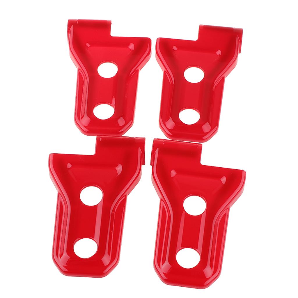 4Pcs Red Door Hinge Covers Trim Fits for 2018 Wrangler JL Unlimited