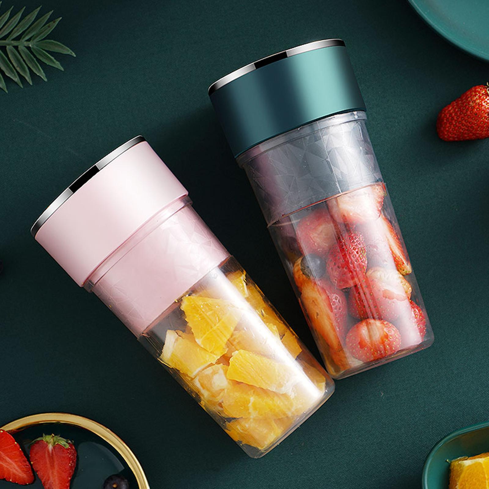400ML Juicer Cup Smoothie and Shakes Blender Fruit Mixer Mini Portable Mixer Cup USB Rechargeable Fruit Blender Cup
