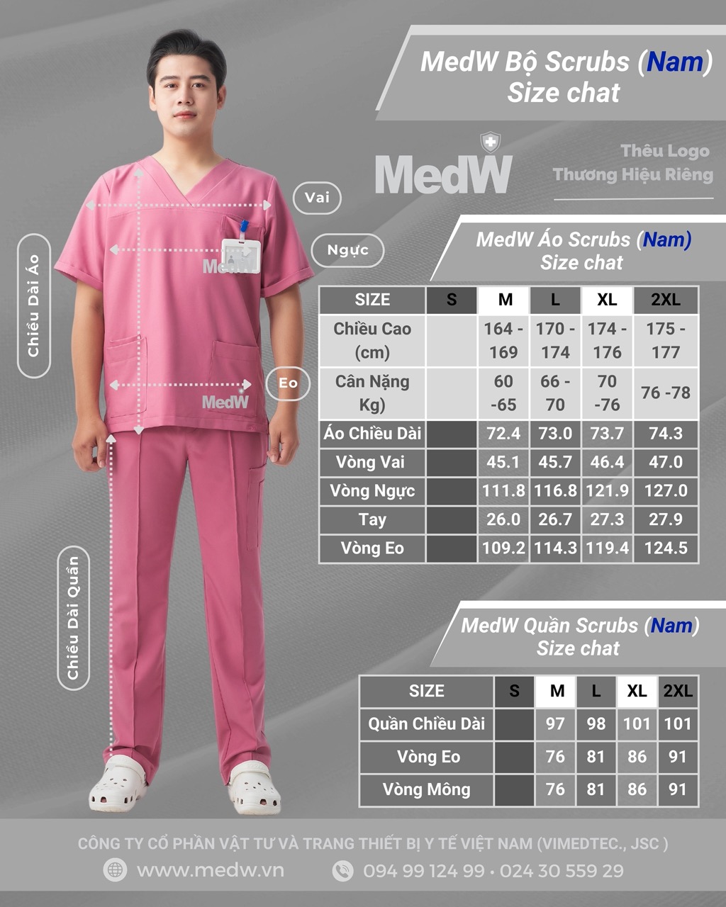 MedW Zeus Scrubs Y Tế (Nam) Pink Carol Hồng San Hô Trang Phục Bác Sĩ Thẩm Mỹ, Da Liễu, Nha Sĩ, Điều Dưỡng Sản Nhi Cotton Mềm Như Lụa Không Bám Dính, Không Nhăn Thiết Kế Pháp Xếp Ly Giữ Dáng Suông Vận Động Tự Do. Thêu Tên Logo