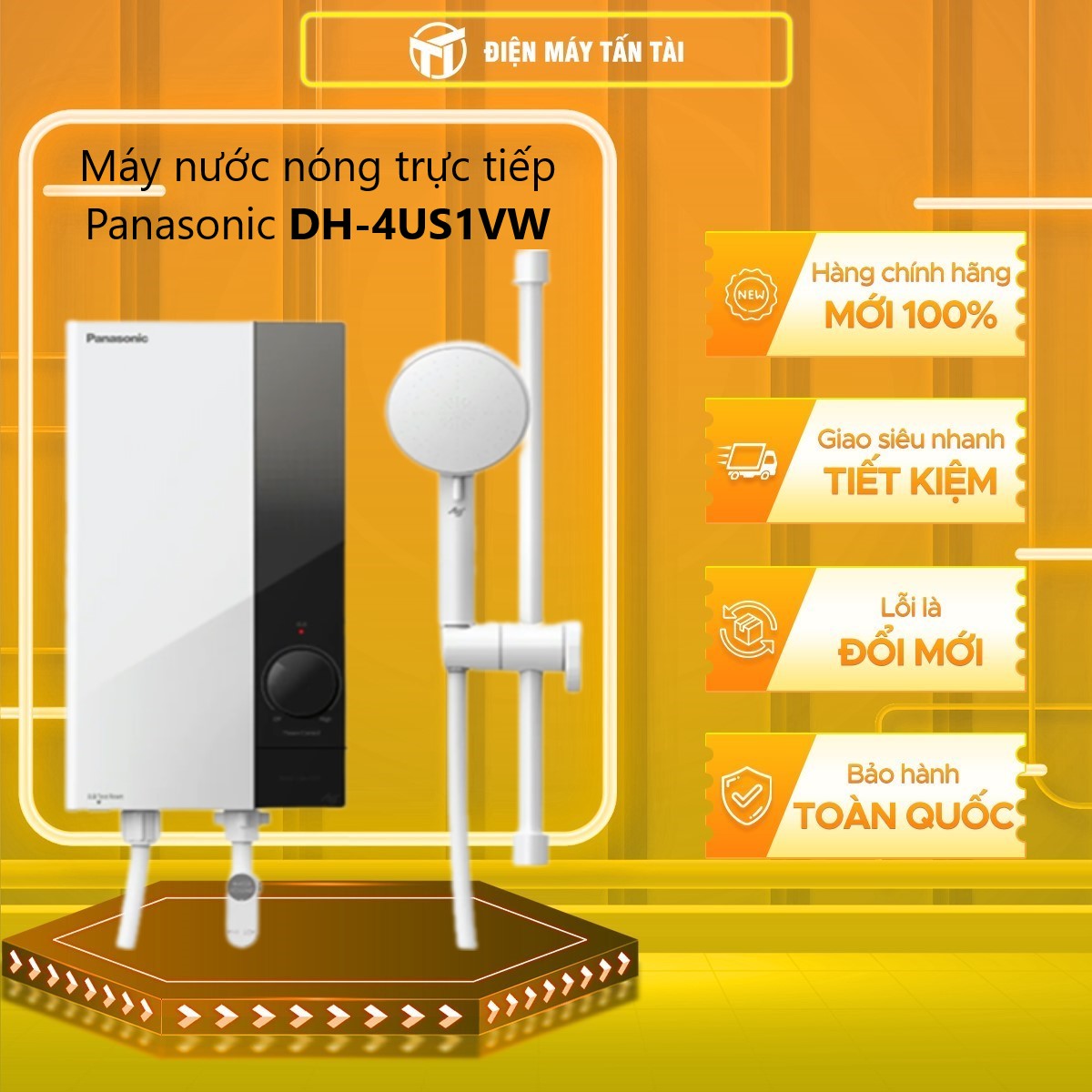 HÀNG CHÍNH HÃNG - Máy nước nóng trực tiếp Panasonic DH-4US1VW