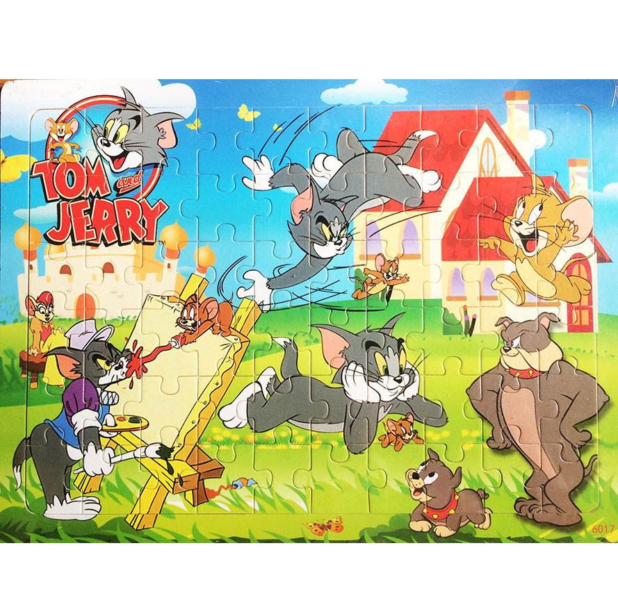 Ghép tranh gỗ 80 mảnh - Mèo Tom và chuột Jerry