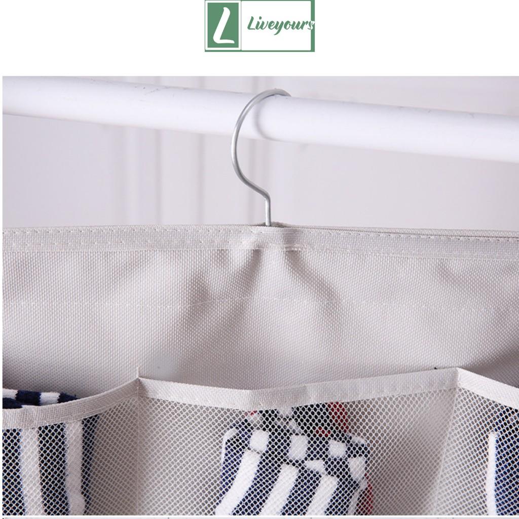 Túi Đựng Đồ Lót 15 - 30 Ngăn, Quần Áo Lót, Tất Vớ, Đồ Dùng 2 Mặt - Có Móc Treo
