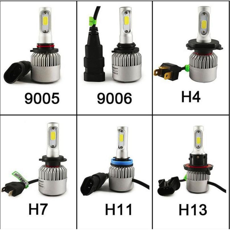 Bộ 2 Đèn Led Headlight S2 độ sáng ổn định Ô tô, xe máy - 8000Lm, 36W 9v-32v, Cos/pha trắng 6500k