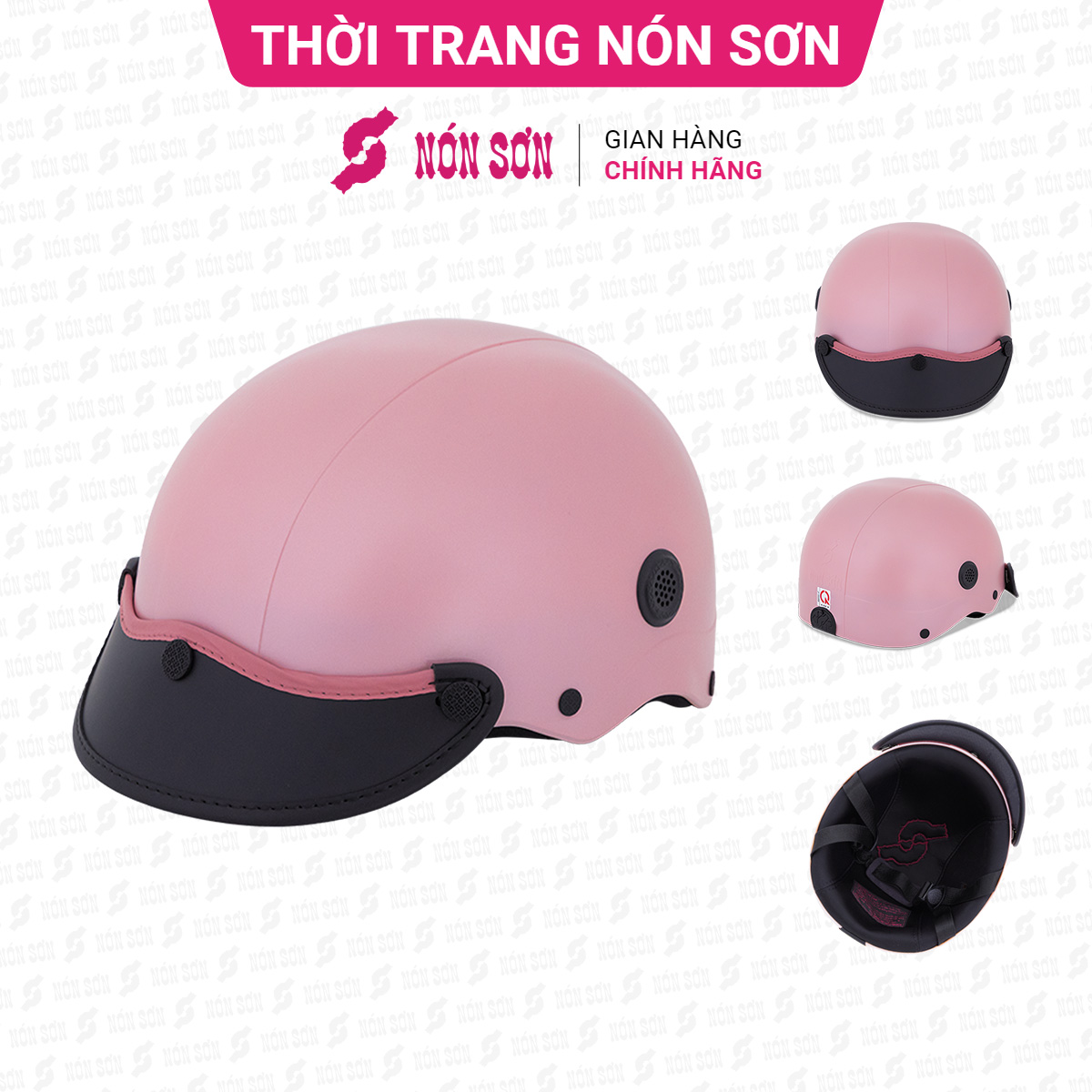 Mũ bảo hiểm nửa đầu lỗ thông gió chính hãng NÓN SƠN TG-HG392