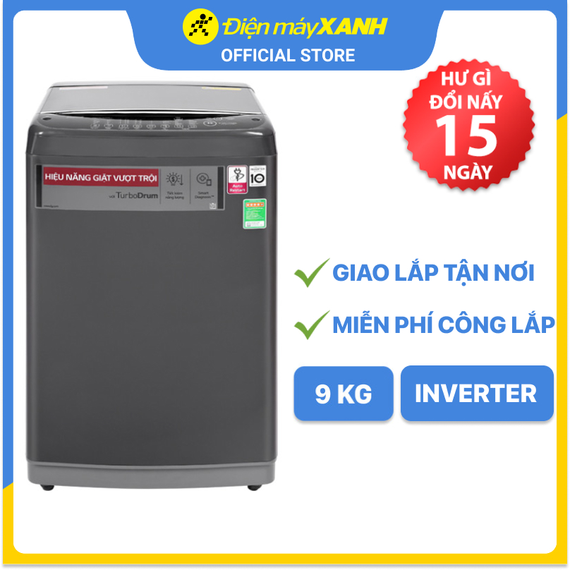 Máy giặt LG Inverter 9kg T2109VSAB - Hàng chính hãng(Giao Toàn Quốc)