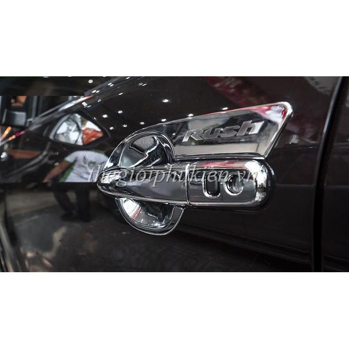 Bộ ốp tay nắm, hõm cửa xe Toyota Rush mạ Crom