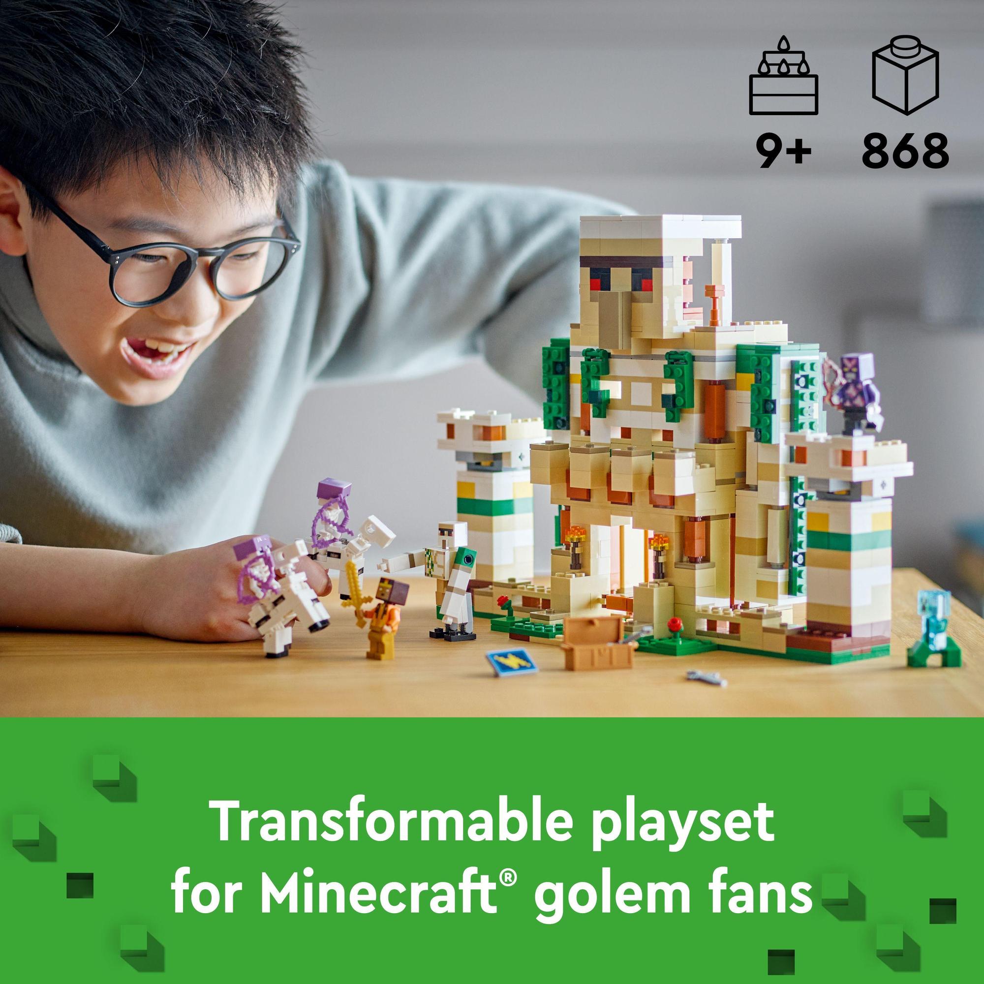 LEGO Minecraft 21250 Đồ chơi lắp ráp Iron Golem Fortress