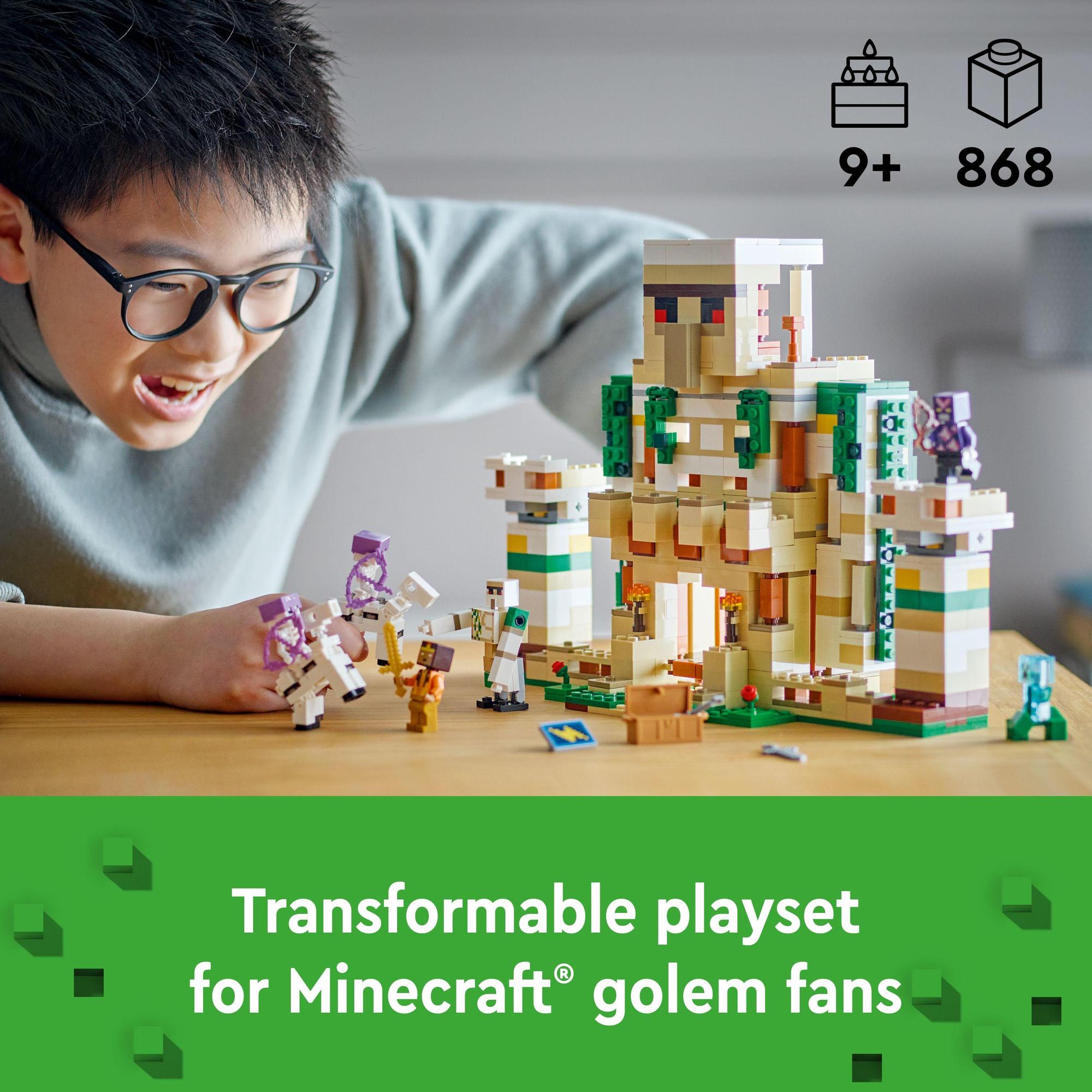 LEGO Minecraft 21250 Đồ chơi lắp ráp Iron Golem Fortress (868 chi tiết)