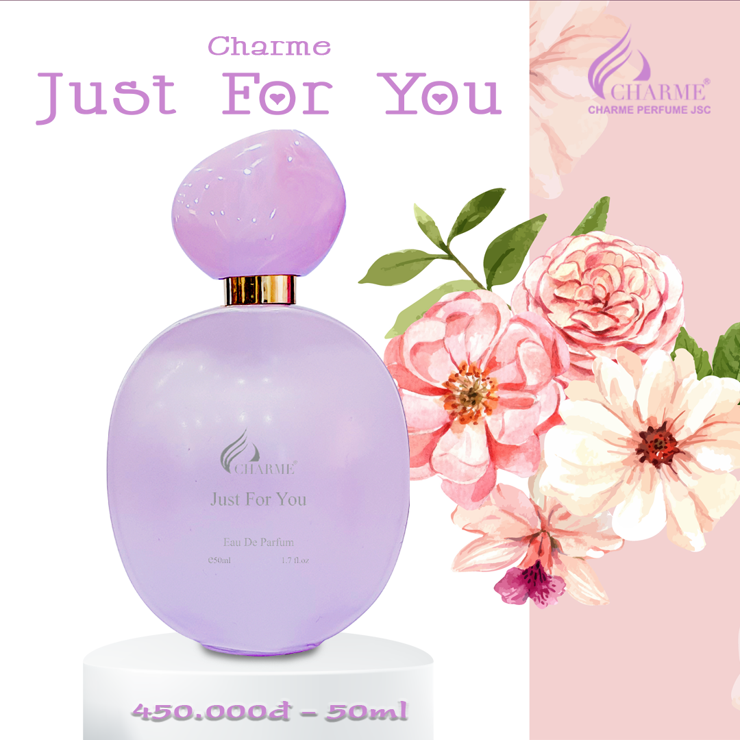 Nước hoa nữ thơm lâu, Charme Just For You, lãng mạn và tinh nghịch, cho nàng thêm tự tin, 50ml