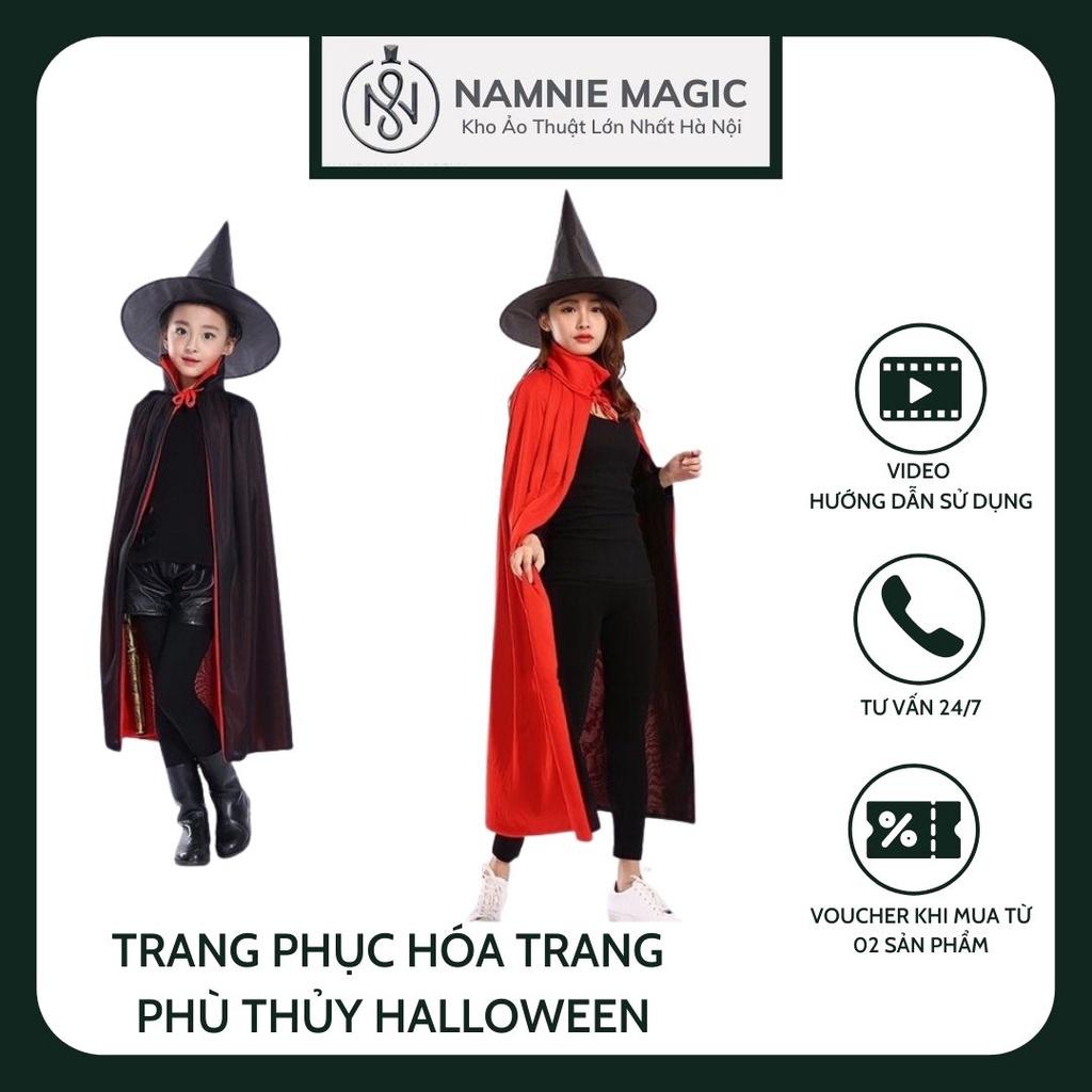 Bộ Áo Choàng Và Mũ Phù Thủy, Hai Lớp Hóa Trang Halloween,Trang Phục Ảo Thuật