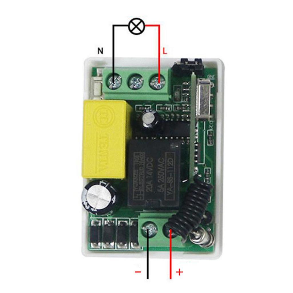 Wireless Relay RF Remote Control Switch Receiver AC110V -220V 10A