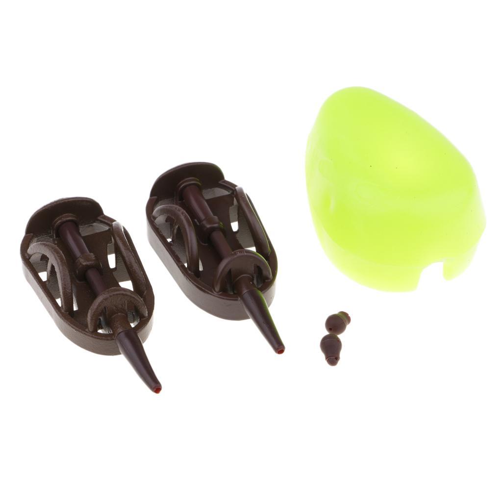 2pcs Fishing Inline Safe Method Feeder & Mould Range Set Carp Fishing Tackle High Quality
