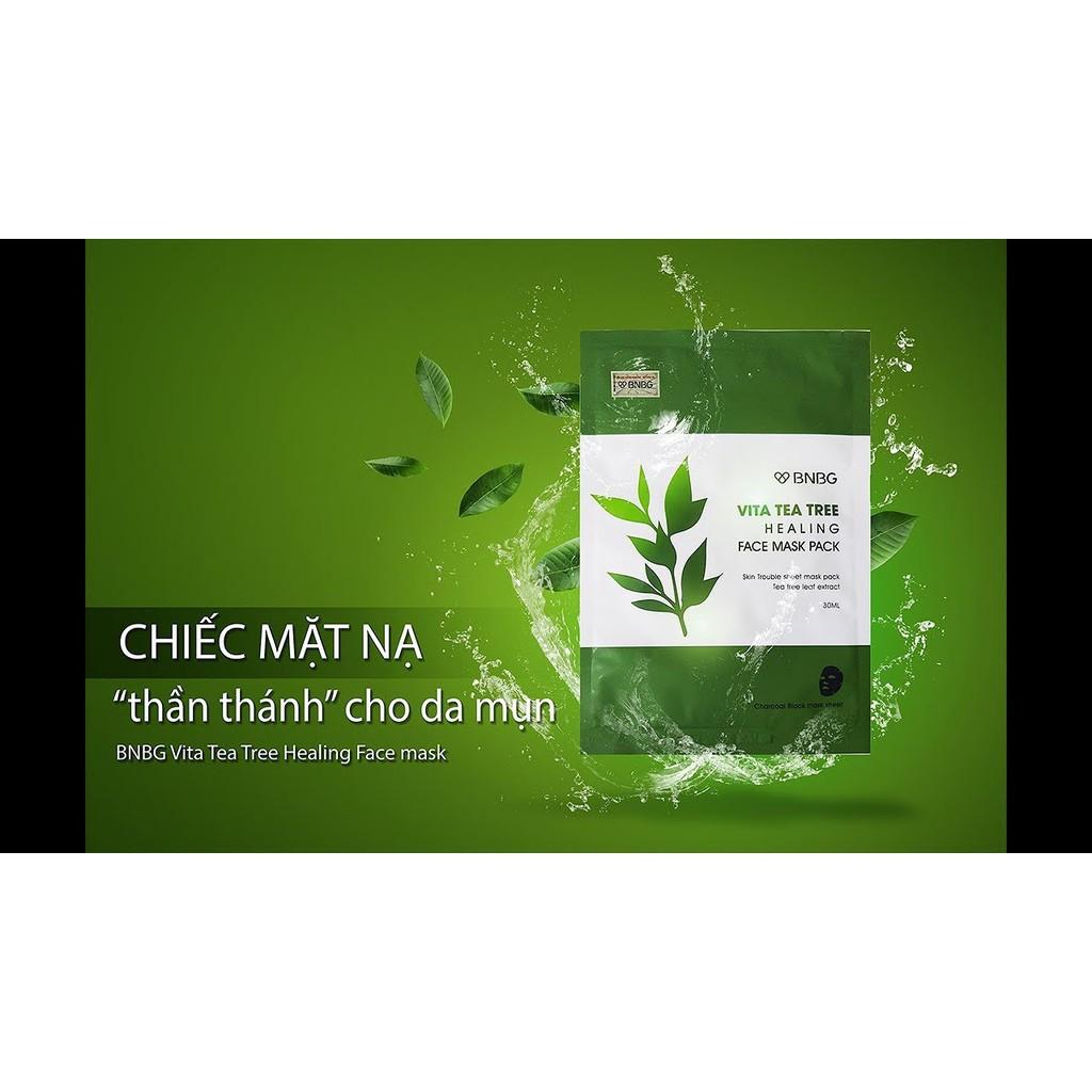 Combo 5 Mặt nạ thải độc chiết xuất tràm trà BNBG Vita Tea Tree Healing Face Mask Pack 30ml x 5
