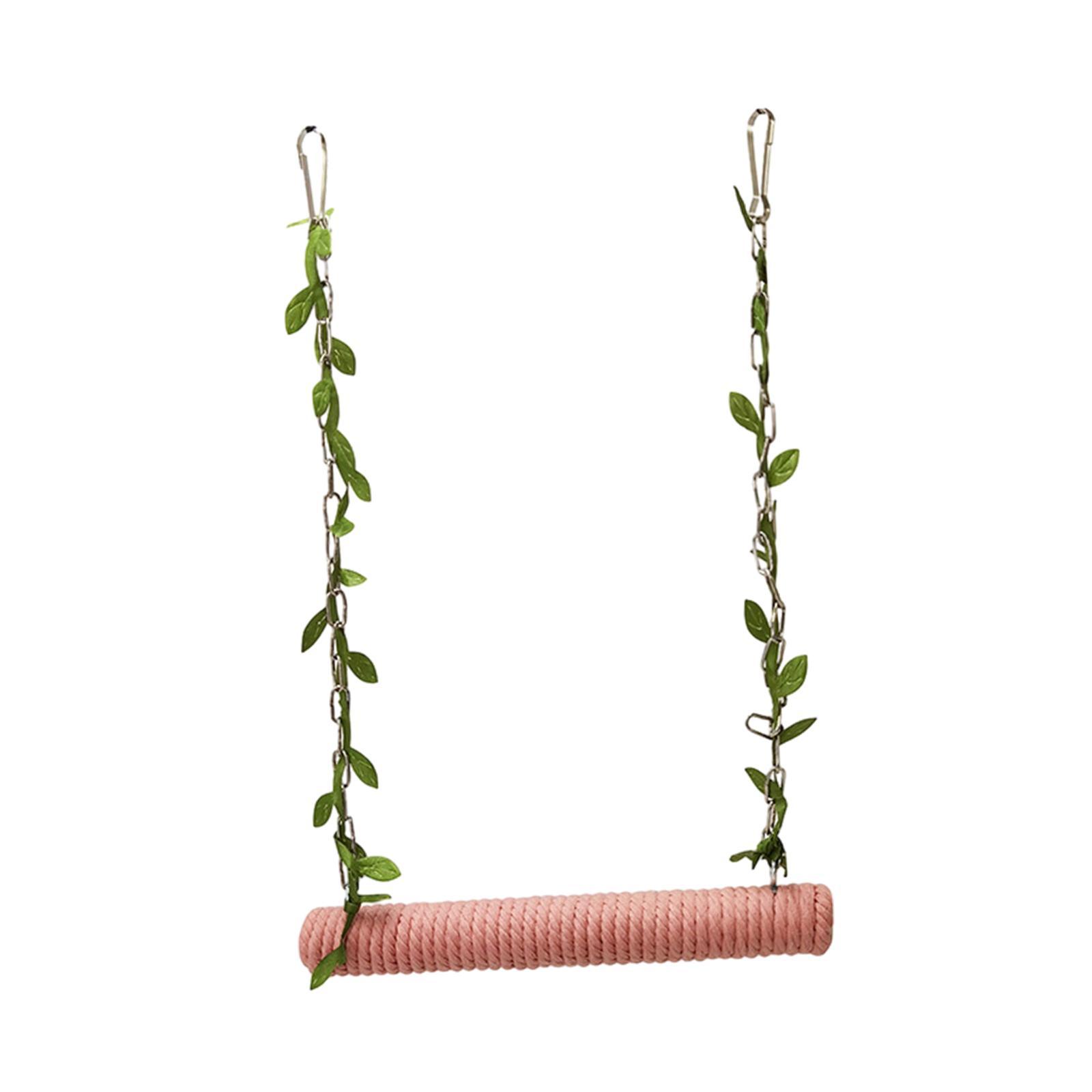 Wooden Birds Parrots Stand, Bird Hanging Hammock, Climbing Chicken Perch Ladder Stand for Indoor Outdoor