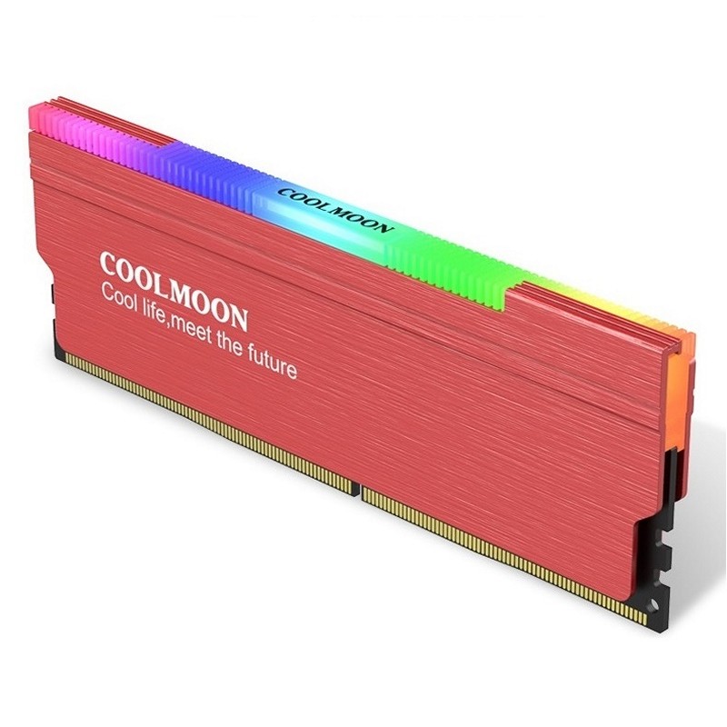 Tản Nhiệt Led ARGB cho RAM máy tính - Coolmoon D134S Red - hàng nhập khẩu