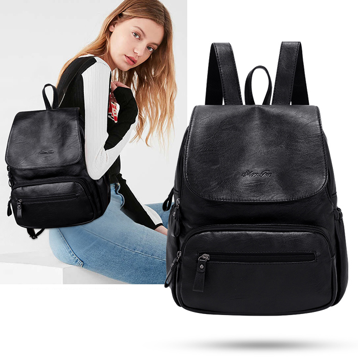 Balo Da Nữ Thời Trang Kiểu Dáng Nắp Khóa Nam Châm Đa Năng Kích Thước 30x24cm - BL02