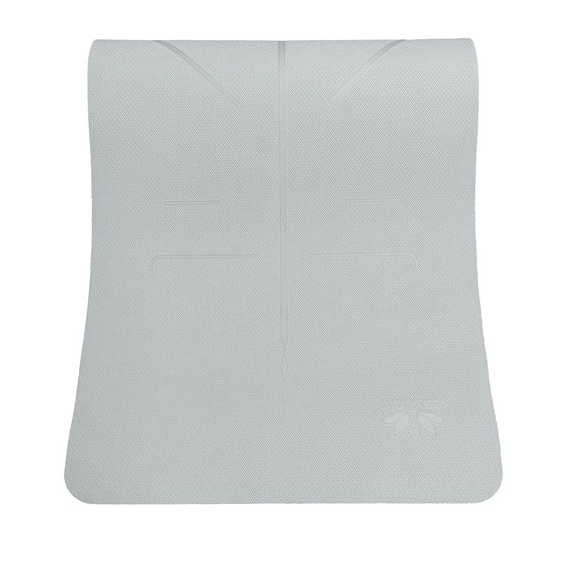 Thảm tập Yoga định tuyến Zera TPE 2 lớp 6mm - Xám