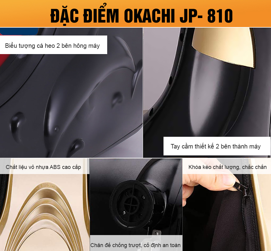 Máy massage chân hồng ngoại 3D OKACHI JP- 810 (màu Gold)