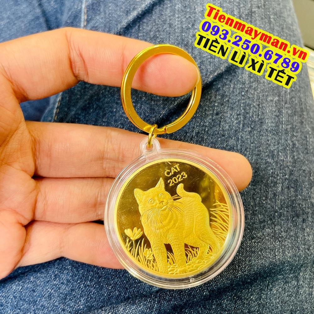 Móc chìa xe máy, Oto Đồng Xu Hình Mèo Vàng của Úc sang chảnh
