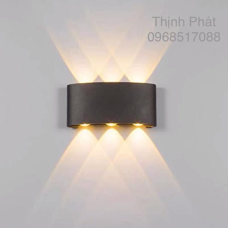ĐÈN TƯỜNG HẮT 2 ĐẦU 6 MẮT NGOÀI TRỜI, TRONG NHÀ HQ