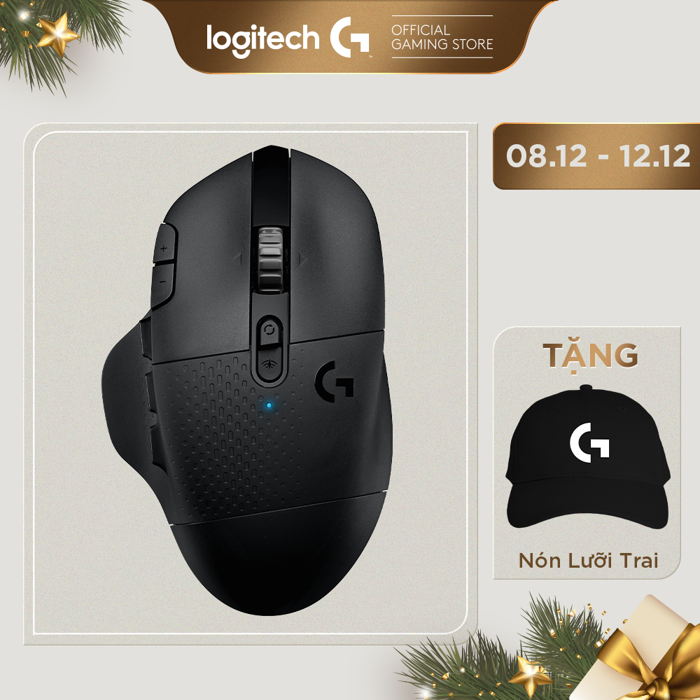 Chuột game không dây Lightspeed Logitech G604 - Cảm biến Hero 25k, pin 5.5 tháng, 15 nút lập trình, con lăn Hyperfast, Bluetooth/USB, PC/Mac -Hàng Chính Hãng