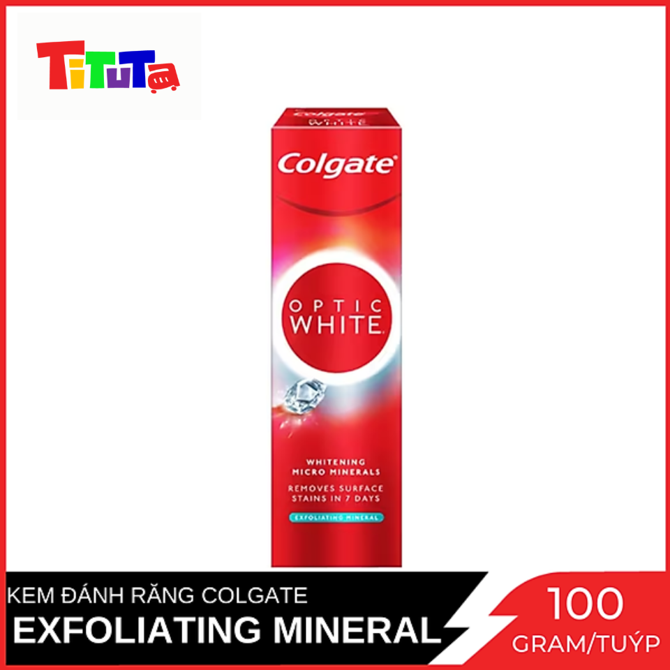 Kem đánh răng Colgate Optic White Làm trắng và sáng răng tuýp 100g