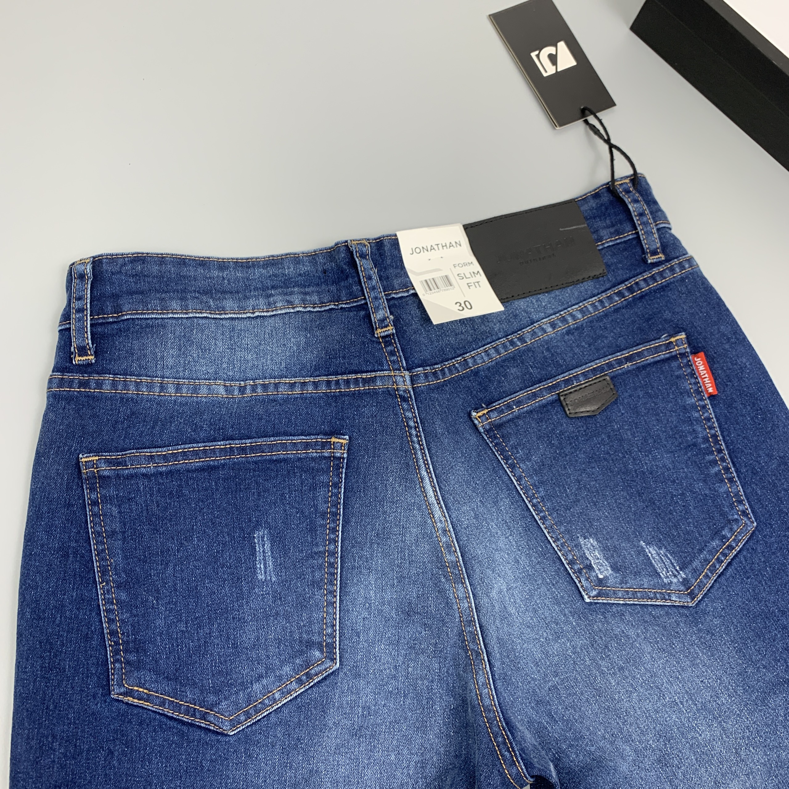 Quần jean nam xanh biển JONATHAN QJ058 vải denim cao cấp co giãn nhẹ 4 chiều, form dáng chuẩn đẹp, trẻ trung, hottrend